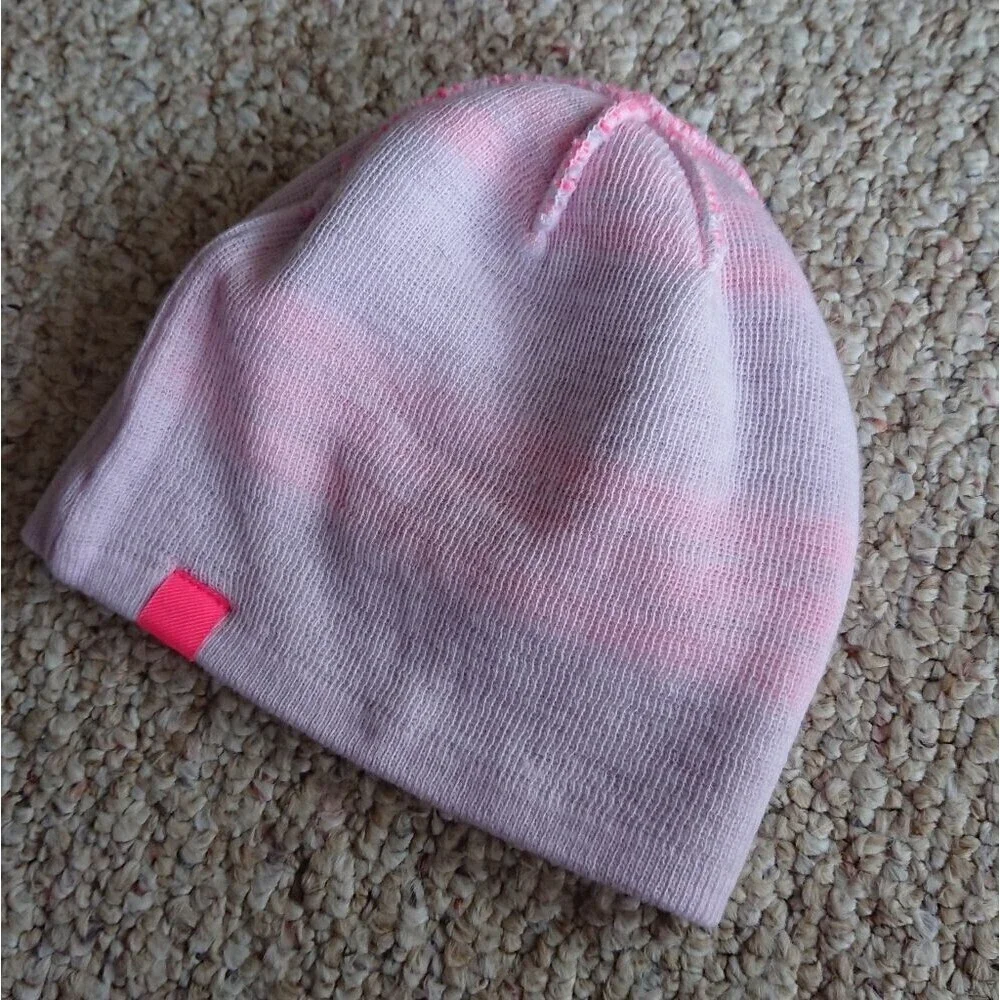 Under Armour Kids Striped Beanie - Pink and Purple size Youth